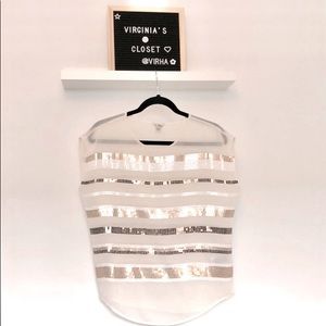 NEW GUESS Gold Sequin Top